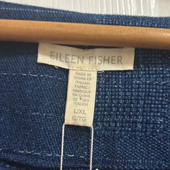 Eileen Fisher Cotton Indigo Kimono Jacket - Picture 7 of 8